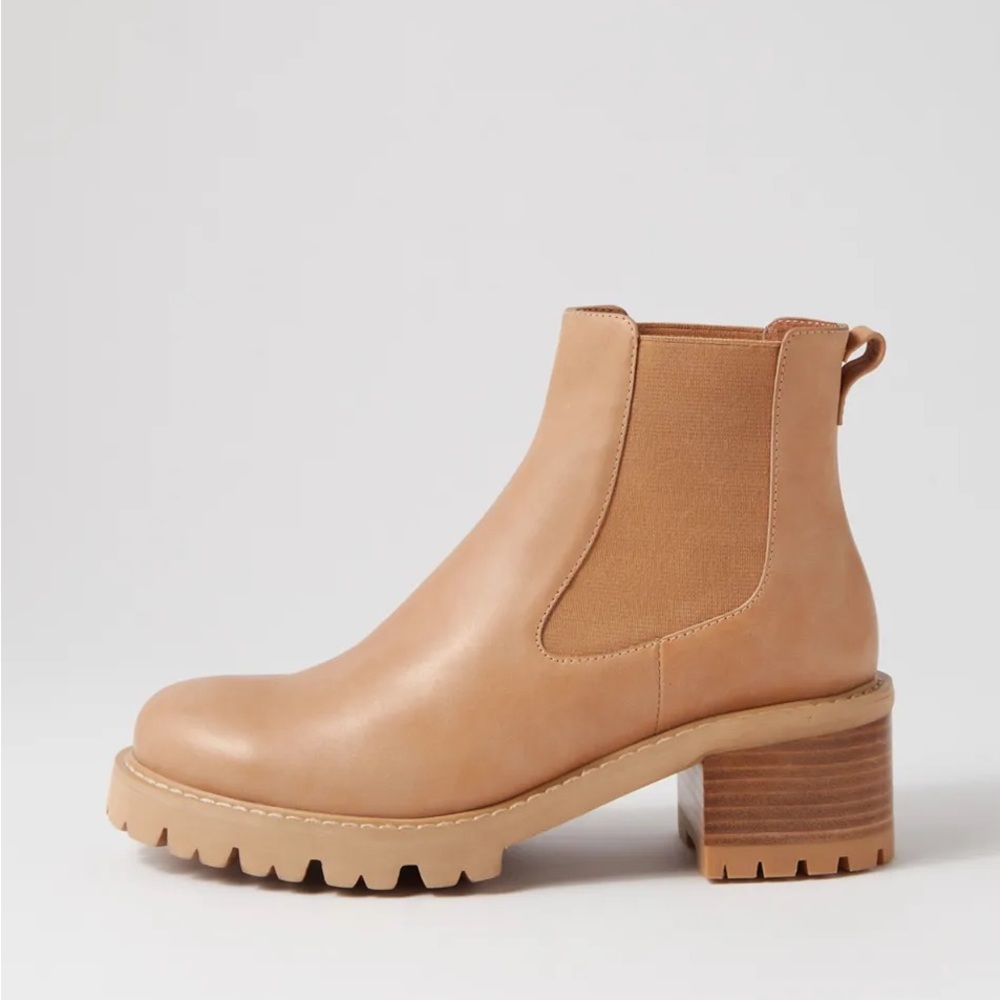 Chunky Chelsea Leather Tan Boots by Midas Australia